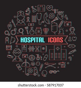 Modern medical icon set.vector illustrator
