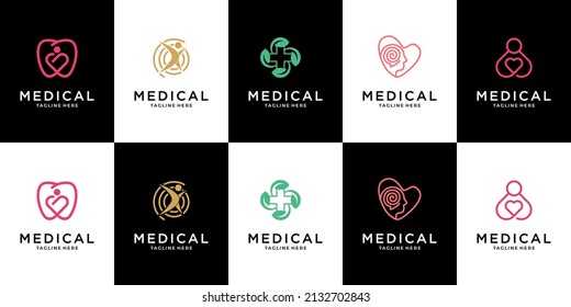 modern medical logo design collection