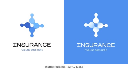 Modern medical logo. Insurance medicine. clinic logo. Health sign. Flat vector logo.