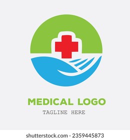 Modern Medical pharmacy Health Logo Design, Health Medical Logo Template Vector  illustrator 
