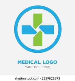 Modern Medical pharmacy healthcare simple editable logo design template vector illustrator