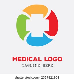 Modern Medical pharmacy healthcare simple editable logo design template vector illustrator
