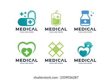 Modern Medical pharmacy logo design logo collection