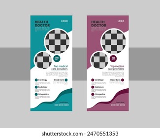 Modern Medical Roll Up Banner Design 