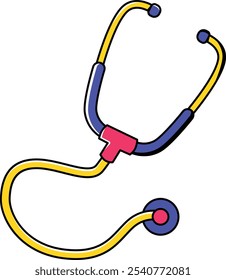 Modern Medical Stethoscope Tool Illustration