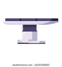 Modern medical table standing still, representing healthcare and medical examinations