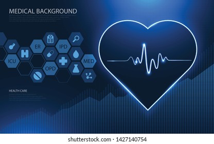 Modern medical technology and innovation concept. health care pattern medical innovation concept background design.