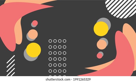 Modern memphis background for certificate or social media story template. Abstract shape memphis style poster design templates. Graphic design geometric presentation background