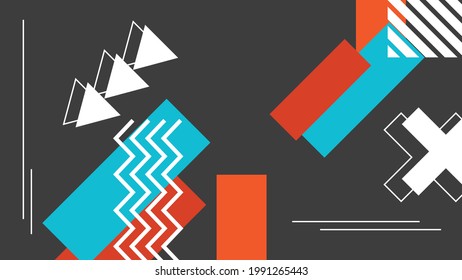 Modern memphis background for certificate or social media story template. Abstract shape memphis style poster design templates. Graphic design geometric presentation background