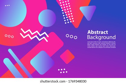 Modern memphis background with elements. Graphic design element.