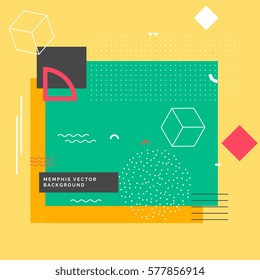 modern memphis background with geometric shapes