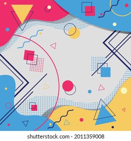 Modern memphis background, great design for any purposes. Vector illustration