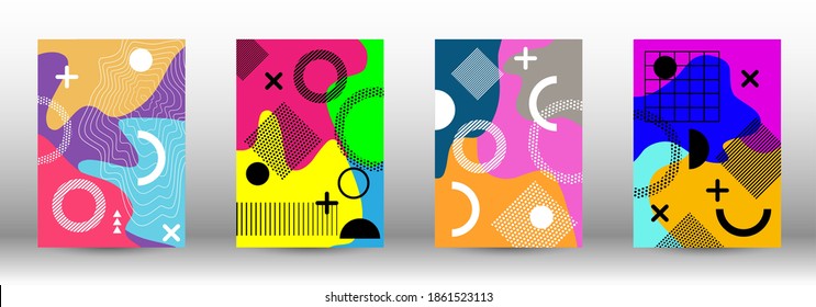 Moderne Hintergrunddecken, großartiges Design für jeden Zweck. Farbige, trendige Illustration.  Minimale geometrische Form. Kreative Vektorbanner-Illustration.