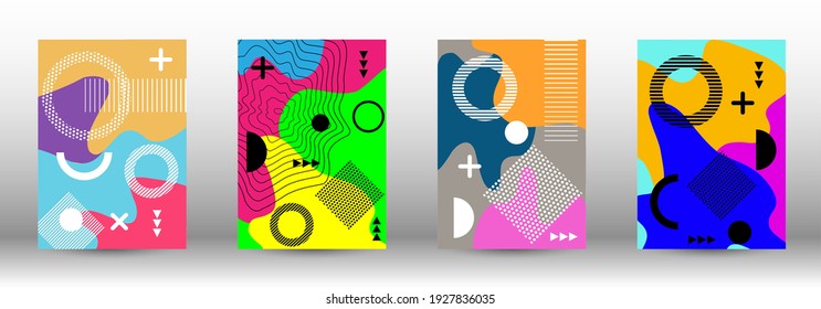 Cubiertas modernas de fondo de memphis, gran diseño para cualquier propósito. Ilustración vectorial abstracta de moda. Forma geométrica mínima. Ilustración de banner vector creativo.