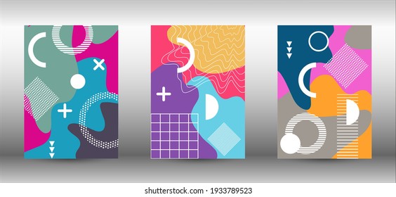 Moderne Hintergrunddecken, großartiges Design für jeden Zweck. Farbige, trendige Illustration.  Farbiges geometrisches Hintergrunddesign. Kreative Vektorbanner-Illustration.