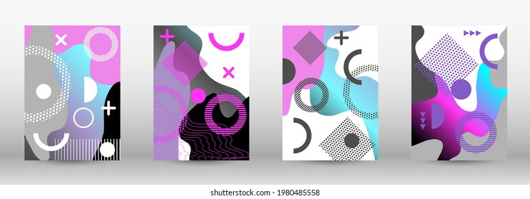 Moderne Hintergrunddecken, großartiges Design für jeden Zweck. Farbige, trendige Illustration. Farbiges geometrisches Hintergrunddesign. Kreative Vektorbanner-Illustration.