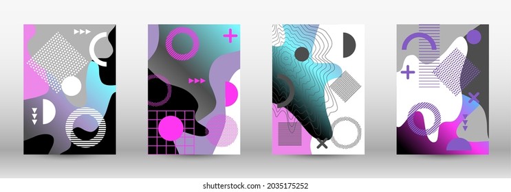 Cubiertas modernas de fondo de memphis, gran diseño para cualquier propósito. Colorida ilustración de moda. Diseño de fondo geométrico colorido. Ilustración de banner vector creativo.