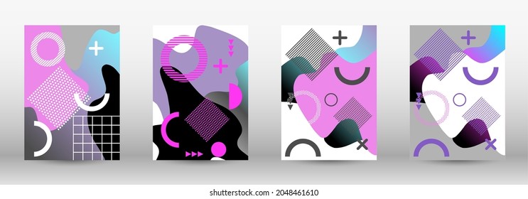 Cubiertas modernas de fondo de memphis, gran diseño para cualquier propósito. Colorida ilustración de moda. Diseño de fondo geométrico colorido. Ilustración de banner vector creativo.