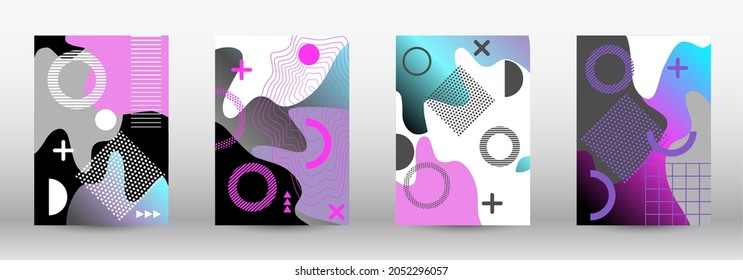 Cubiertas modernas de fondo de memphis, gran diseño para cualquier propósito. Colorida ilustración de moda. Diseño de fondo geométrico colorido. Ilustración de banner vector creativo.