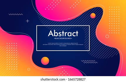 Modern memphis colorful abstract background