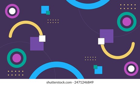 Modern memphis colorful colourful geometric background vector illustration