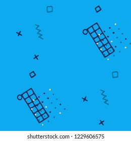 Modern Memphis Pattern. Seamless Background for Banner, Fabric, Cloth in Trendy Style. Colorful Geometric Pattern with Hand Drawn Scribble Elements. Colorful Triangles, Rings, Zigzags and Dots.