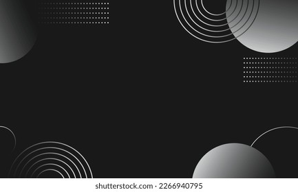 Modern memphis silver background. Trendy luxury silver shapes background for backdrop, banner, business card, wallpaper, template and cover.
