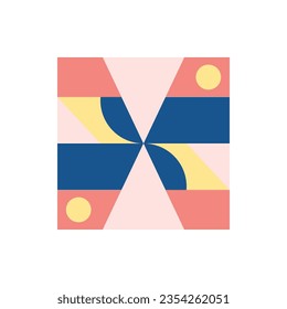 Ilustración moderna del vector Memphis