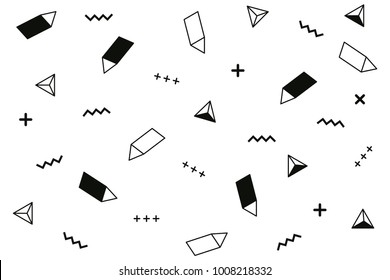 Modern memphis style background for wallpaper, kid tshirt and poster. Simple geometric shape