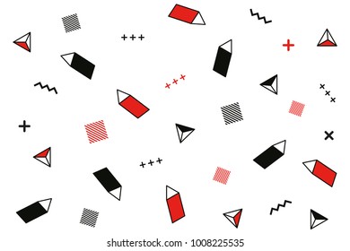 Modern memphis style background for wallpaper, kid tshirt and poster. Simple geometric shape