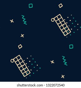 Modern Memphis Texture. Seamless Background for Wallpaper, Calico, Fabric in Trendy Style. Bright Geometric Pattern with Hand Drawn Scribble Elements. Colorful Triangles, Rings, Zigzags and Dots.