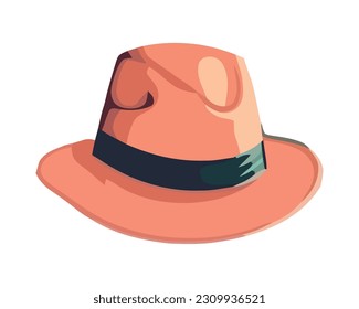 Modern men fashion fedora and bowler hats isolated