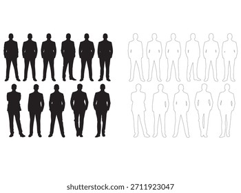 Coleção de elementos gráficos de homens modernos