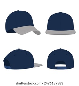 Modern men's hat illustration template