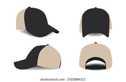 Modern men's hat template. Vector illustration