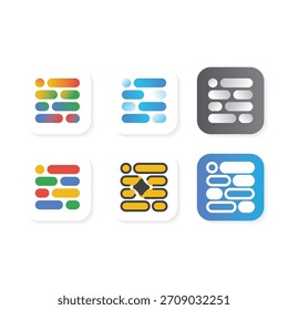 Logotipo moderno del App de menús que representa las opciones, la navegación y la facilidad de uso.