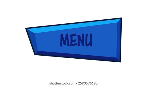 Modern menu button element. Web design template interface.