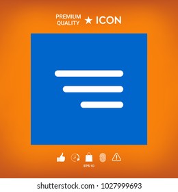 Modern menu icon for mobile apps and websites