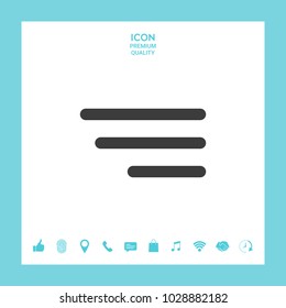 Modern menu icon for mobile apps and websites