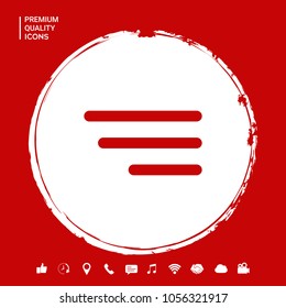 Modern menu icon for mobile apps and websites