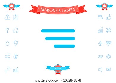 Modern menu icon for mobile apps and websites