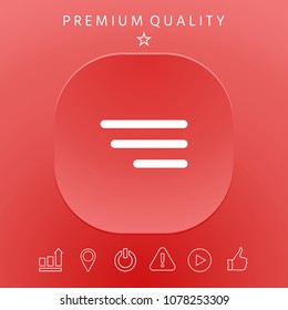 Modern menu icon for mobile apps and websites