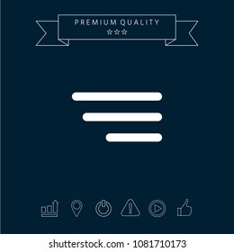 Modern menu icon for mobile apps and websites