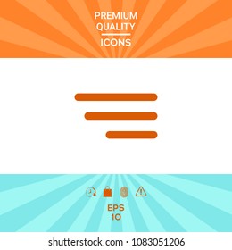 Modern menu icon for mobile apps and websites