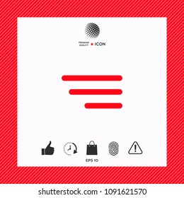 Modern menu icon for mobile apps and websites