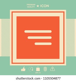 Modern menu icon for mobile apps and websites