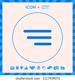 Modern menu icon for mobile apps and websites