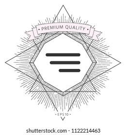 Modern menu icon for mobile apps and websites