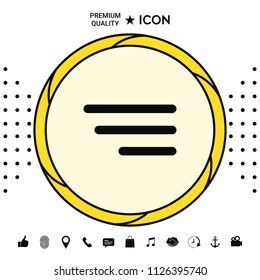 Modern menu icon for mobile apps and websites