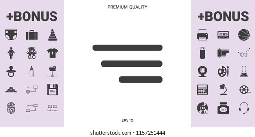 Modern menu icon for mobile apps and websites